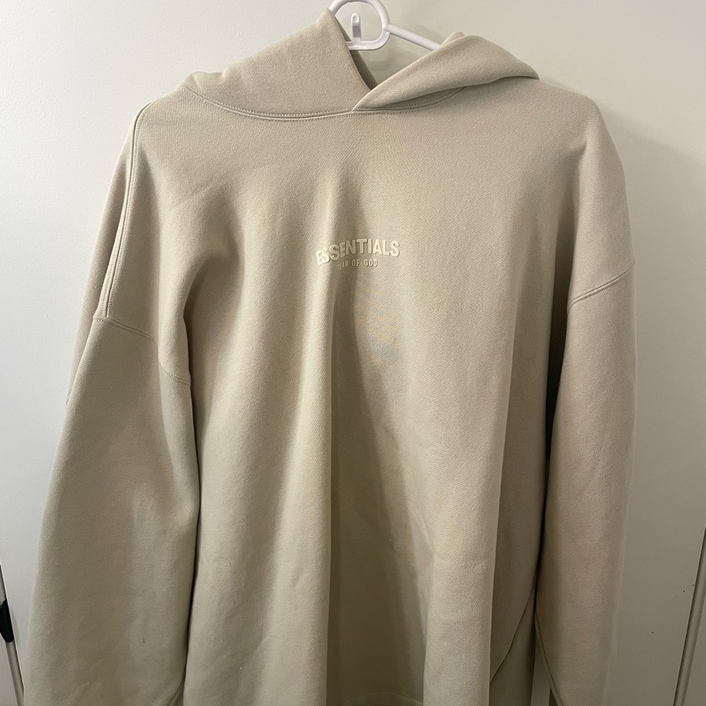 Essentials Beige Hoodie for Men